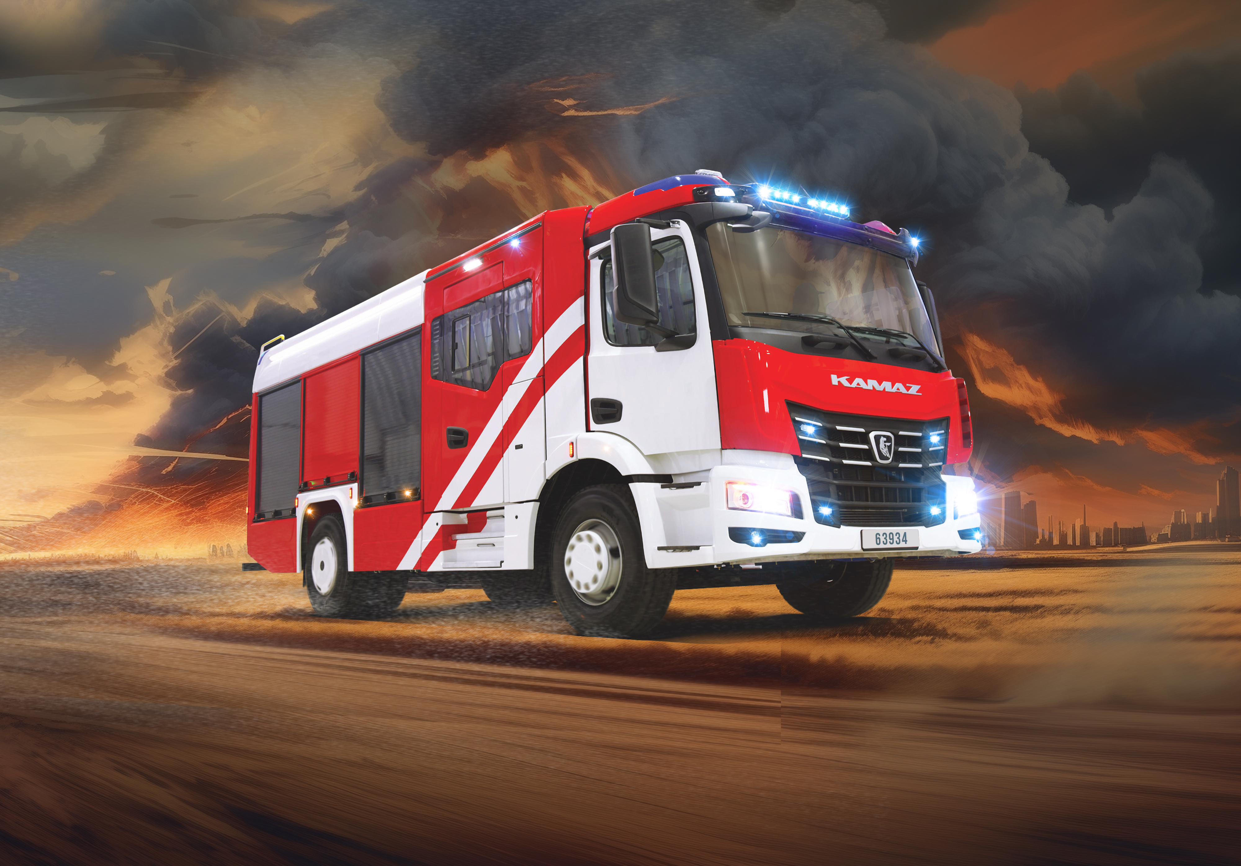 Автоцистерна с лестницей АЦЛ-3,0-50-24 KAMAZ-63934